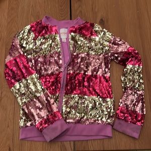 Striped sequin jacket
